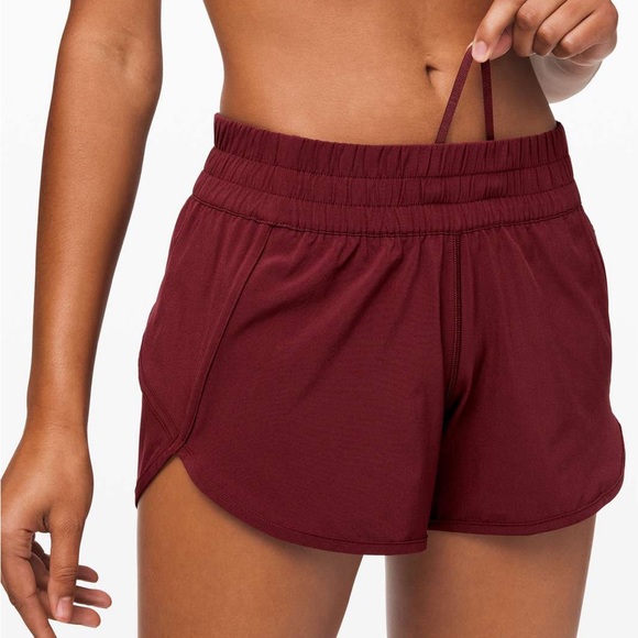 lululemon athletica Pants - Lululemon Tracker Short V *4" Size 6 Deep Rouge